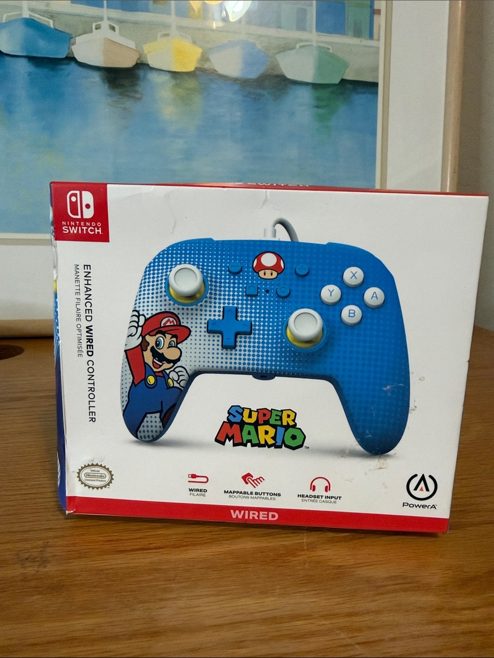 Nintendo Switch Super Mario Wired Controller - Blue